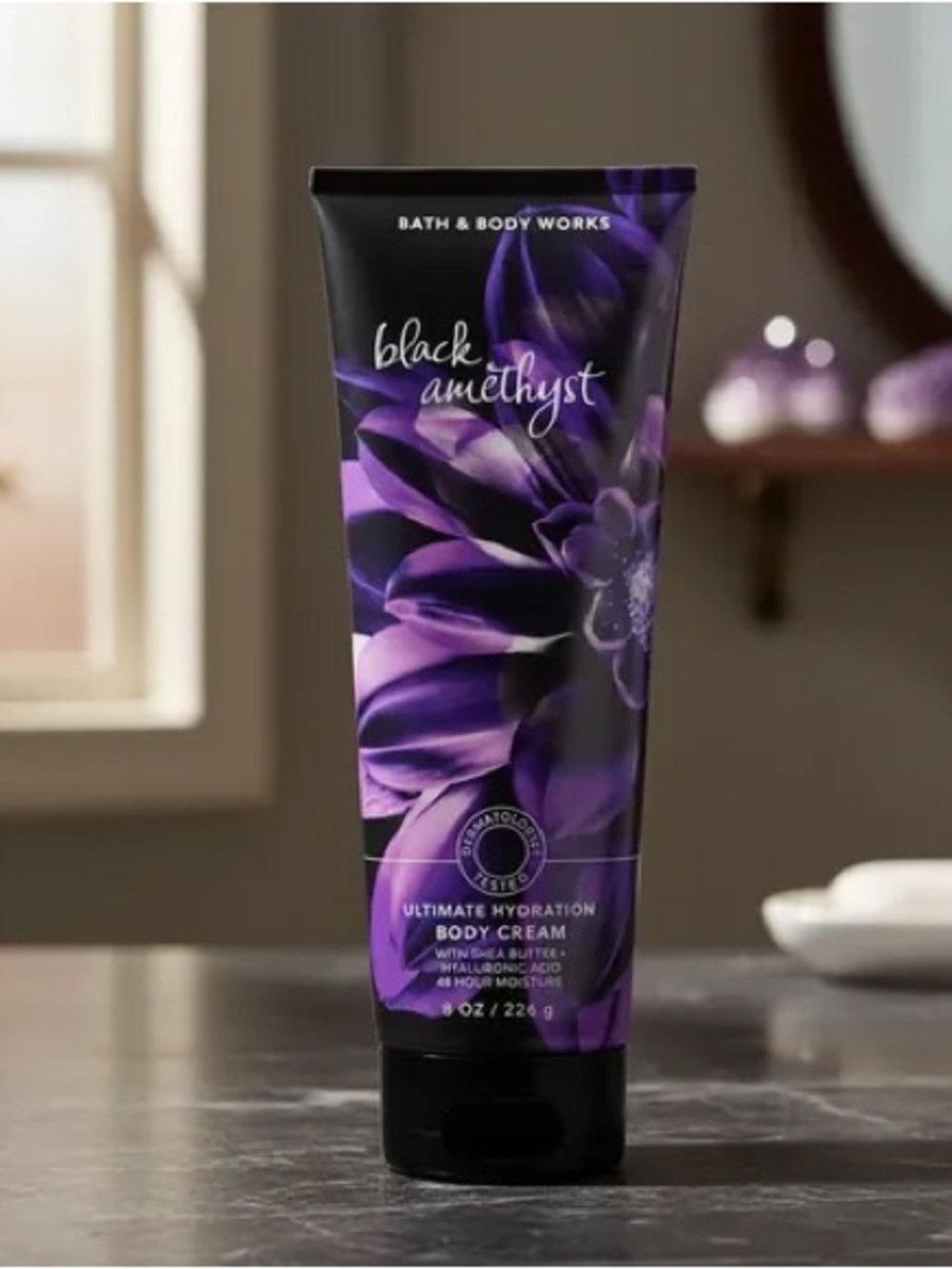 🆕 Bath & Body Works - Black Amethyst Body Cream 8 oz 💜